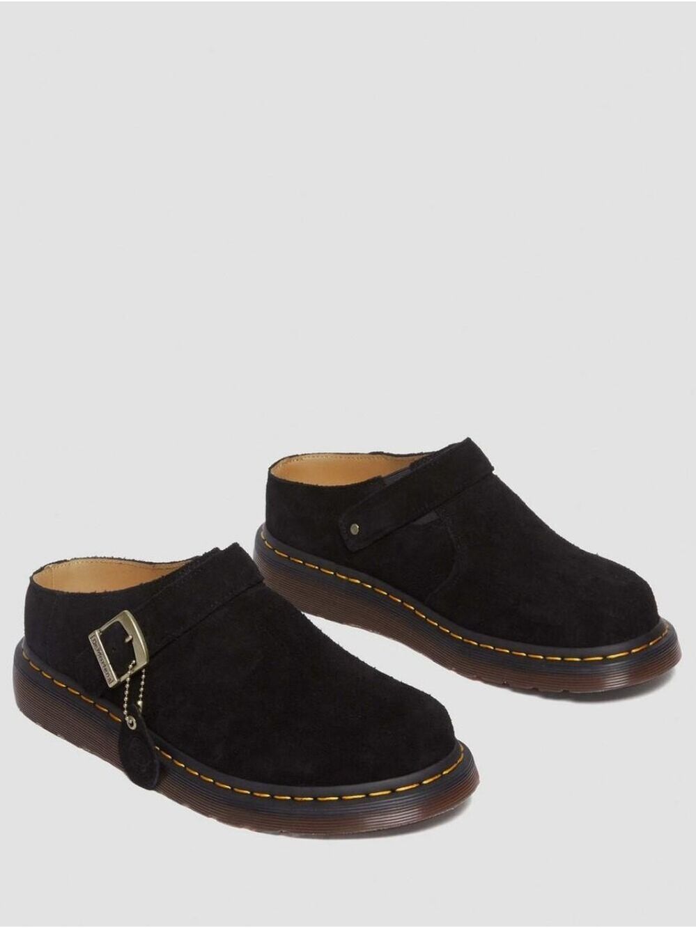 NWOT Dr. Martens Isham Desert Oasis Suede Mule Clogs Black Size 5 - Picture 4 of 15